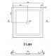 900x900mm Two Lips Square Shower Tray Center/Corner Waste 